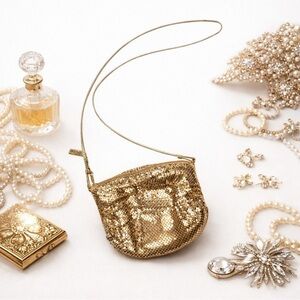 Whiting & Davis Gold Mesh Bag Vintage